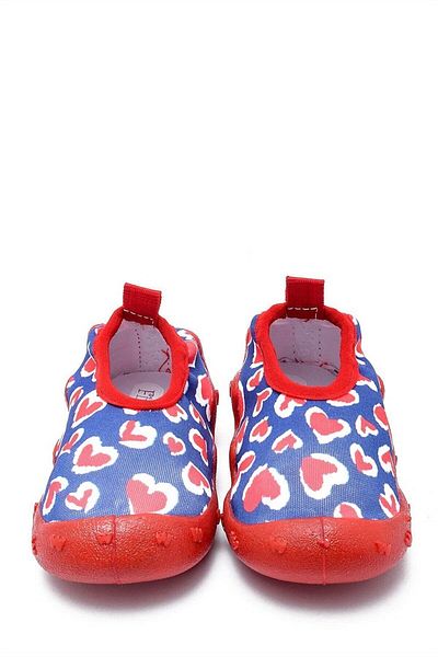 First Step Red Love Non-Slip Pool and Sea Shoes Red-navy blue-f-482