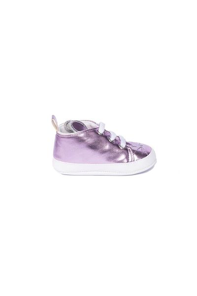 First Step Rabbit Embroidered Pink Patent Leather Booties