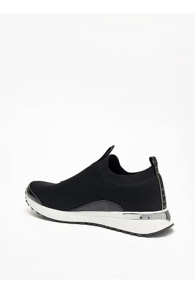 ELLE Women's Mesh Slip-On Low Ankle Sneakers with Tape Detail and Pull Tabs
