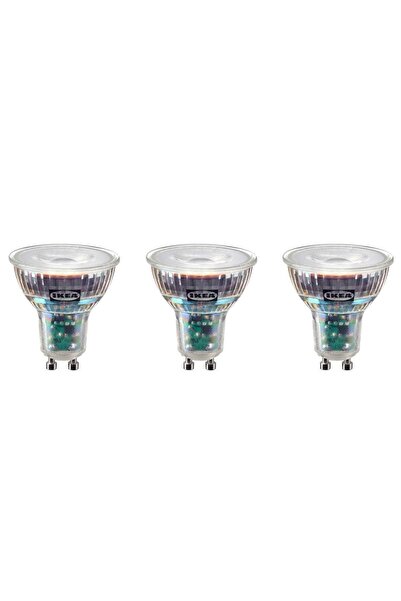 IKEA Solhetta Led Ampul Gu10, Işık Rengi: Sıcak Beyaz (2700 Kelvin) 3 Adet