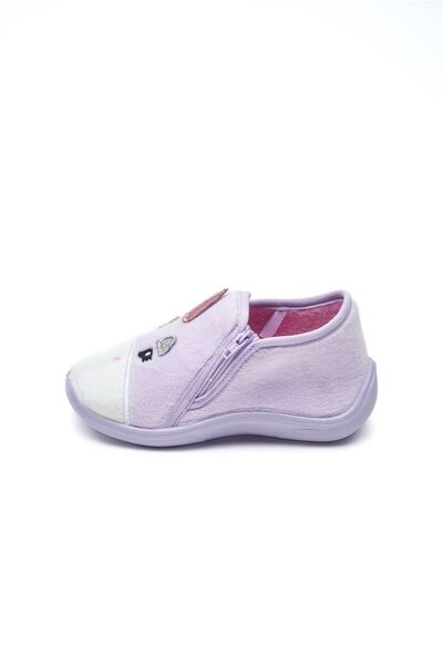 First Step Unicorn Fermuarlı Kadife Panduf