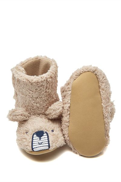 First Step 3D Feathered Teddy Bear Home Boots-f-862