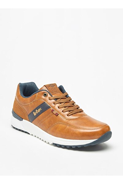 Lee Cooper Men's Logo Print Panel Detail Lace Up Low Ankle Sneakers