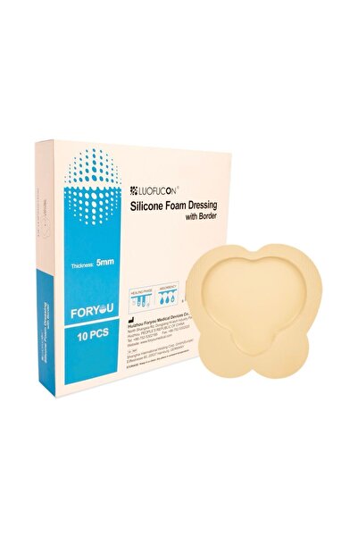 luofucon Sacrum/Silikon Yapışkanlı Köpük (Yatak Yarası-Basınç Ülseri Tedavi) Yara Örtüsü 18x17 cm (10 ADET)