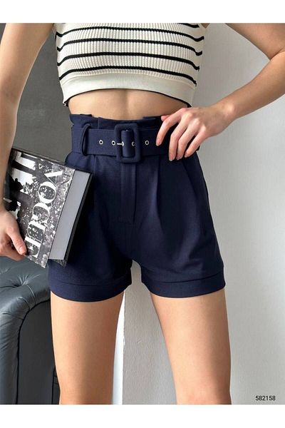 Klass Crepe Shorts with Belt