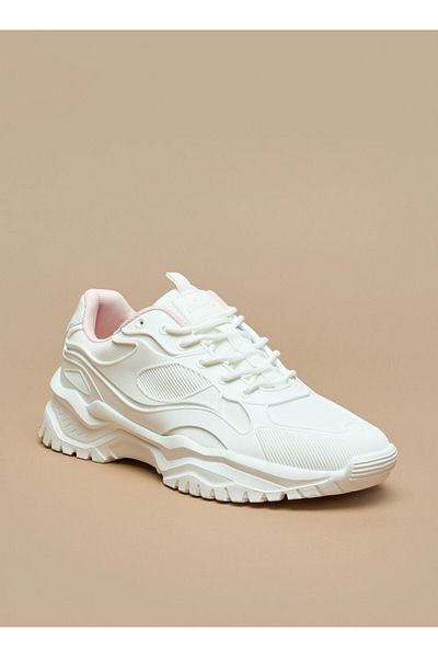 Missy Panelled Sneakers with Lace-Up Closure