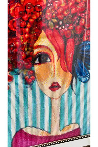 TubArt Gallery Elmas Mozaik Puzzle Kıvırcık Kız Tablo