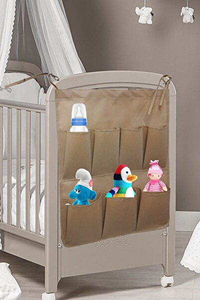 MİRMERRY Yenidoğan Beşik Yanı Düzenleyici, Geniş Körüklü 7 Cepli Bebek Odası Organizeri