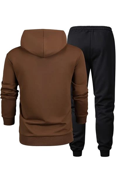 EYAX MODA Σετ φόρμας Unisex Plus Size - Φούτερ με κουκούλα και Jogger Bottom