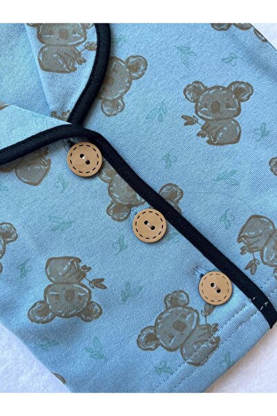 MBK GARDEN Sevimli Ayıcık Desenli Bebek Pijama Takımı - %100 Pamuk