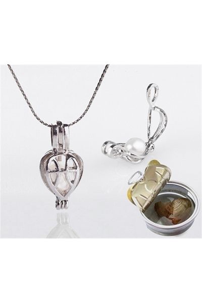PERİBOİA Oyster Shell with Real Pearl Necklace