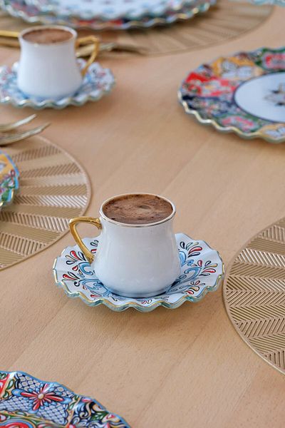Glore Lusaka Gilded Gold Glass Coffee Set