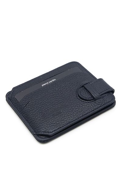 Pierre Cardin Navy Blue Unisex Floater Leather Card Holder - 0510a38