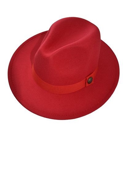 artı bir bodrum Δερμάτινο καπέλο Fedora Panama