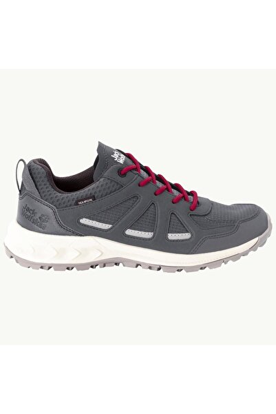 Jack Wolfskin 4051341 Woodland 2 Texapore Low W Grey/red Kadın Outdoor Ayakkabı