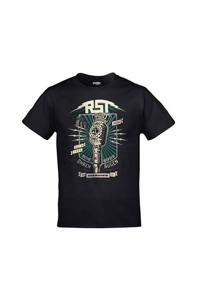 Orijin Tekstil Unisex Black Rammstein Radio Printed Tshirt