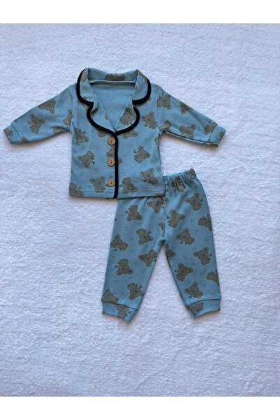 MBK GARDEN Sevimli Ayıcık Desenli Bebek Pijama Takımı - %100 Pamuk