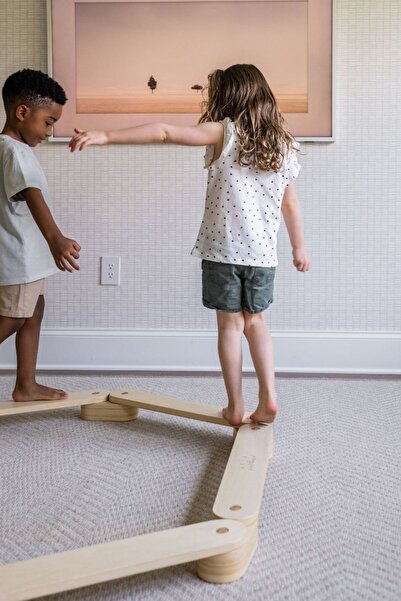 Ombi Baby Montessori Ahşap Denge Yürüme Yolu
