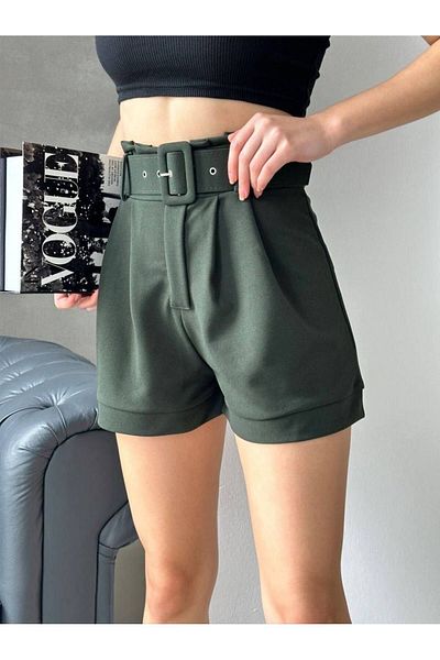 Klass Crepe Shorts with Belt