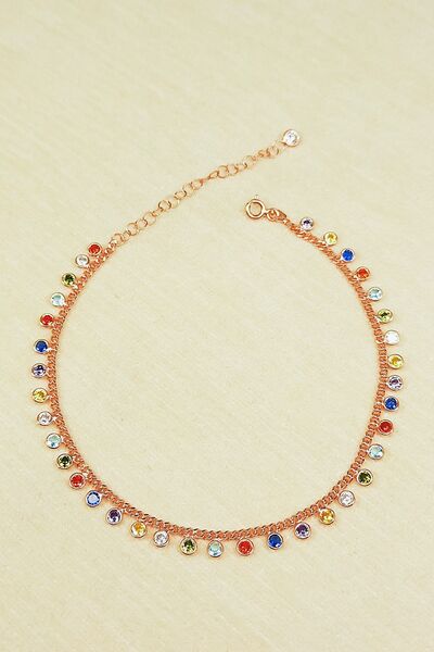 Güzel Gümüşçülük 925 Ayar Gümüş Rose Kaplama Trend Model Kadın Halhal