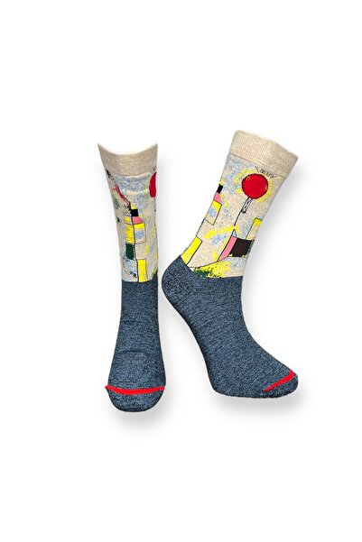 Mevo Tekli Unisex Manzara Desenli Çorap