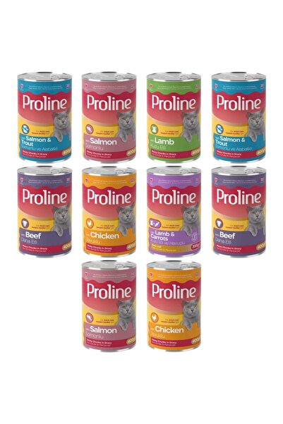 Pro Line Karışık Kedi Konserve Maması 400gr- 10 Adet