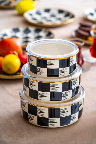 ACAR Qualita King Enamel - 3-Piece Storage Set