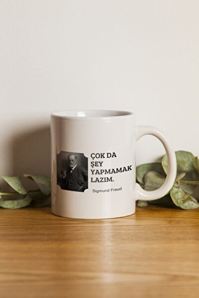 Hediyecim Vuslat Özel - Freud Motto Kupa Bardak- Makinede Yıkanabilir