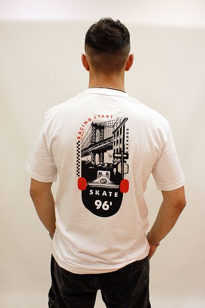 Cazador Jazz 4186 - Tricou pentru bărbați, cu decolteu rotund, cu imprimeu la spate