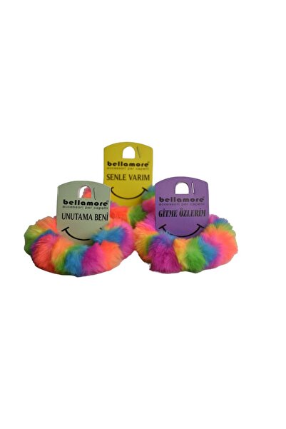 artıbir bodrum Set de 3 catarame din cauciuc de pluș, curcubeu