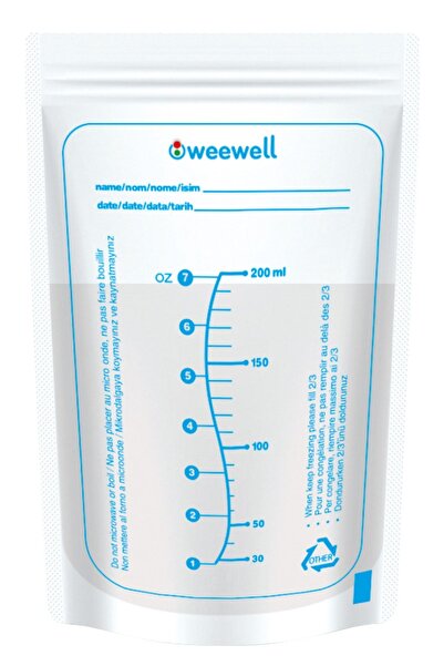 WEEWELL Wms825r3 Süt Saklama Poşeti 25 Li Tekli