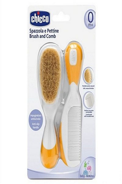Chicco Brush And Comb Set Orange 0 Month+
