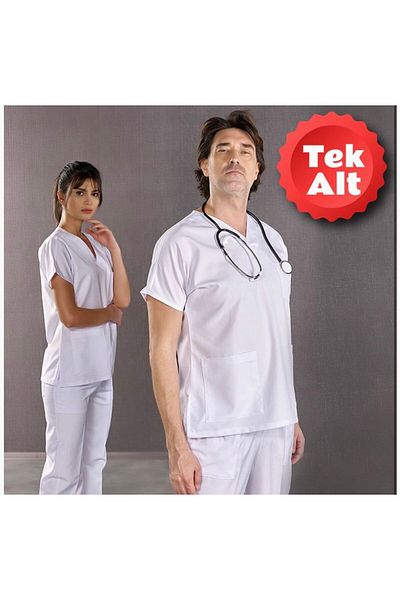 ÇİZGİ White Alpaca Sanitary Pants - (white Nurse)