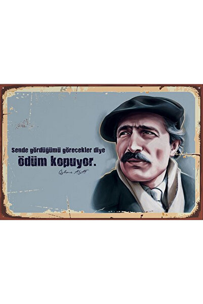 hediyeniburadabul Poster din lemn cu design Cemal Süreya