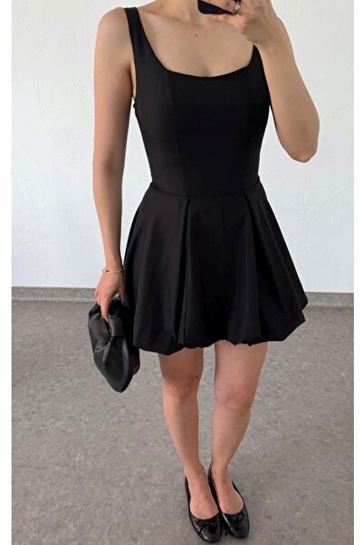 gdkdesignstudıo SİYAH BALON ELBİSE