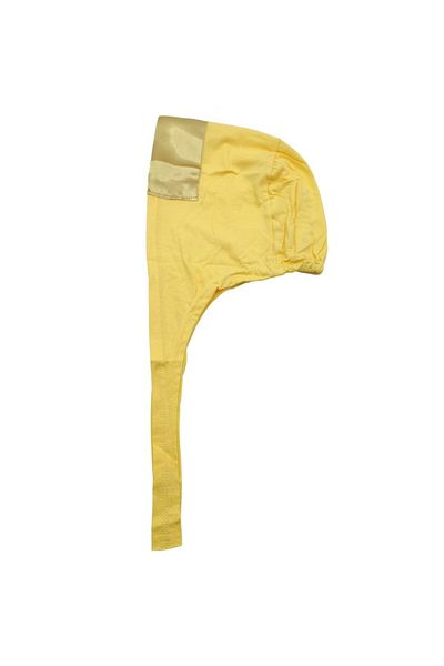 PAKER GİYİM Light Mustard Satin Hijab Combed Cotton - Lace-up Women's Bonnet