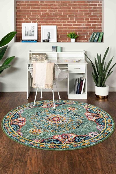 Angorahome Spring Koleksiyonu Dokuma Makine Halısı SP1001 Yuvarlak