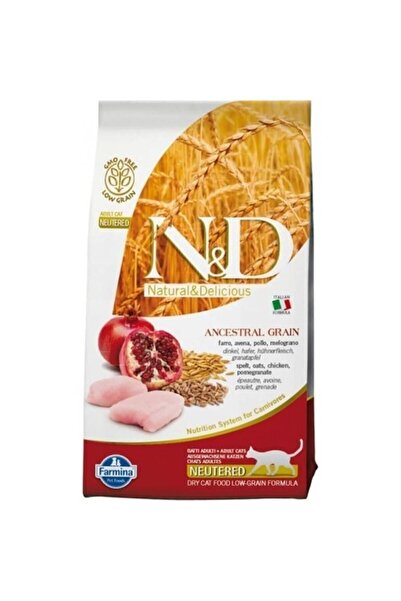 N&D Nd Düşük Tahıllı Tavuklu Ve Narlı Kısırlaştırılmış Yetişkin Kedi Maması 5 Kg