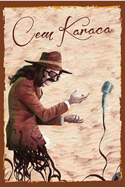 hediyeniburadabul Poster din lemn cu design Cem Karaca