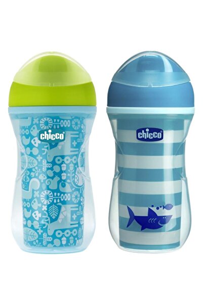 Chicco Yalıtımlı Aktive Bebek Bardağı 14 Ay Mavi 266 ml