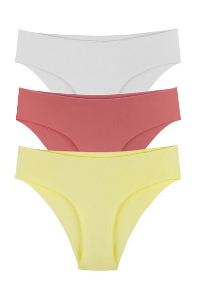 Sensu Γυναικείο Σετ εσώρουχα 3 τεμαχίων Bikini Laser Cut - Kts2048