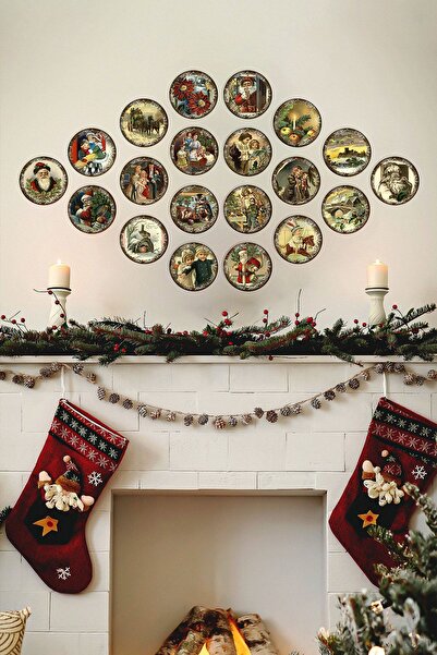 ÖZCANLAR ÇERÇEVE Yeni Yıl Seti Çerçevesiz Yuvarlak Kesim 20 Parça Yılbaşı Set...