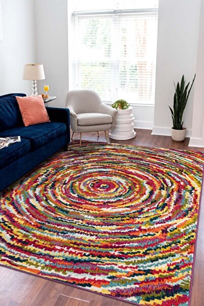 Angorahome Spring Koleksiyonu Dokuma Makine Halısı Sp1006 (120X120 ÖLÇÜSÜ YUV...