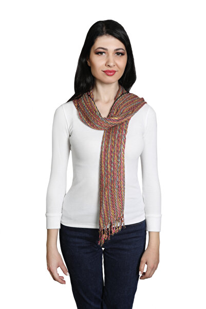 Mystic Gökkuşağı Renkli %100 Pamuklu Şal