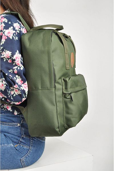 AGOÇANTA Khaki Unisex Backpack and School Bag with Laptop Compartment