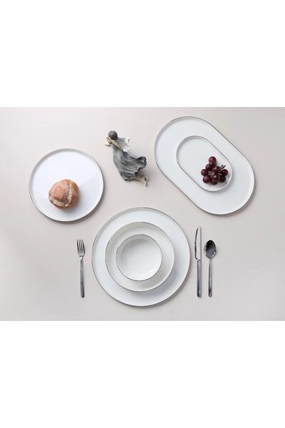 Porland Chopin Platin27 Parça 6 Kişilik Yemek Takımı