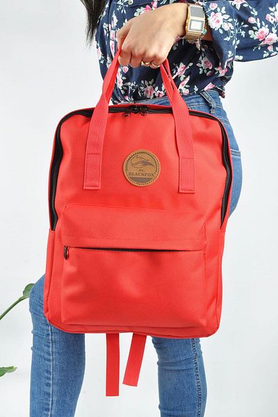 AGOÇANTA Red Unisex Backpack and School Bag with Laptop Compartment