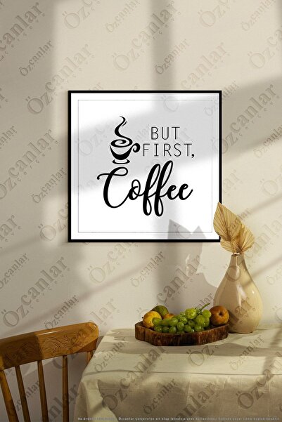 ÖZCANLAR ÇERÇEVE Coffee Temalı Çerçevesiz Çerçeve Görünümlü 1 Parça Mdf Duvar...