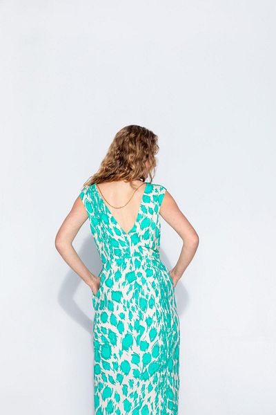 KAMEYA SOYUT LEO PATTERNED LONG DRESS 24S40416