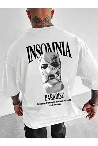 CAST COLLECTİON Tricou pentru bărbați cu imprimeu White Paradise